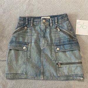 We The Free denim skirt all zippers work size 26